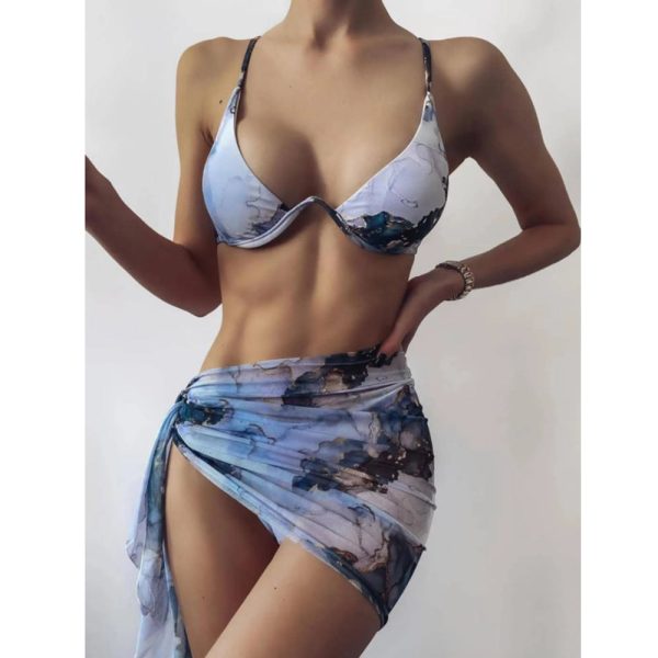 Hygci - Sexy Underwire New Three Pieces Bikini Set