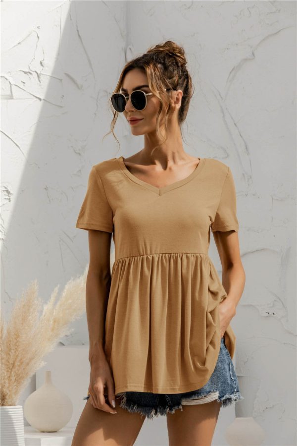 Hygci - Casual Mini Dress Top